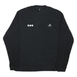 ADIDAS Mens Black Sweatshirt Crew Neck M Polyester Blend Pullover Casual Comfort