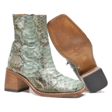 SENDRA Ankle Boots Green Leather Womens UK 4