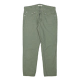 LEVI'S Womens Cotton Blend Green Slim Straight Trousers W30 L25 Casual Comfort