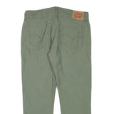 LEVI'S Womens Cotton Blend Green Slim Straight Trousers W30 L25 Casual Comfort