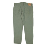 LEVI'S Womens Cotton Blend Green Slim Straight Trousers W30 L25 Casual Comfort