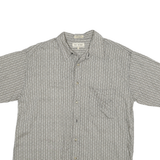 ME SPORT Mens Grey Rayon Button Jacket L Geometric Casual Lightweight
