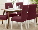 Anyseat Wine Red Waterproof Chair Cover – Corn Kernel Pattern Stretch Slipcover for Dining Room