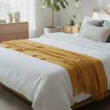 Anycozy Yellow Faux Cashmere Throw Blanket – Diamond Knit Sofa Cover & Home Decor Accent