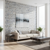Anyhouz 10pcs Vinyl Wall Tiles – Stone Layered Brick Pattern Design, Waterproof