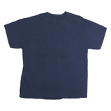 Mens Navy Blue Cotton Graphic T-Shirt L Short Sleeve Crew Neck Cooperstown