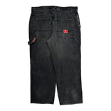 Tommy Hilfiger Denim Wide Leg Carpenter Pants - 37W 30L Black Cotton