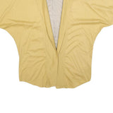 GIOCCO Mens Beige Oversized Top Short Sleeve Button Neck Casual Cotton Blend L