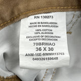 Wrangler Cargo Trousers - 37W 30L Brown Cotton