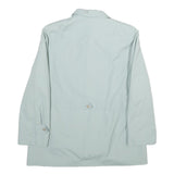 Womens Pale Blue Button Jacket UK 14 Polyester Blend Classic Lightweight