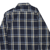 NAUTICA Mens Blue & Beige Check Shirt XL Button-Down Cotton Blend Casual Wear