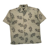 Profilio Classics Floral Hawaiian Shirt - Large Beige Polyester