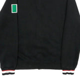 NORTH WAVE Mens Black & Red Rocket Zip Jacket XL Cotton Blend Ribbed Collar