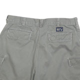 NAUTICA Womens Grey Cargo Shorts M W34 Cotton Blend Comfortable Casual