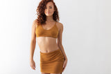 Renee Shimmer Bralette Bikini Top - Vintage Gold, Adjustable Straps with discreet space for inserts