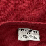 Carhartt Long Sleeve T-Shirt - XL Red Cotton