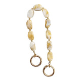 Marbled Acrylic Chain Strap - Ivory Pearl