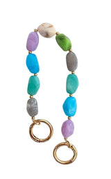 Marbled Acrylic Chain Strap - Celeste