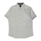 Lee Polka Dot Short Sleeve Shirt - Large White Cotton