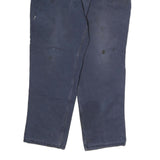 CARHARTT Mens Cotton Blue Regular Straight Trousers W38 L32 Workwear Durable