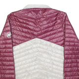 MAMMUT Mens Pink & White Quilted Jacket S Polyester Outdoor Zip Up Light Warm