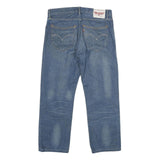 LEVI'S Mens Regular Blue Denim Classical Fit Cotton Jeans W34 L26 Zip Closure