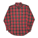 Chaps Ralph Lauren Checked Flannel Shirt - Medium Black Cotton