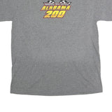 GILDAN Mens Grey Alabama 200 Racing Graphic T-Shirt L Short Sleeve Crew Neck
