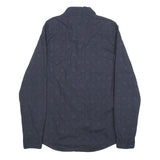GUESS Mens Blue Patterned Shirt S Casual Cotton Long Sleeve Button