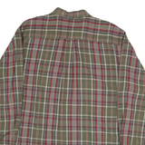NAUTICA Mens Green & Red Checked Shirt XL Cotton Blend Button Down Casual