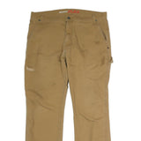DICKIES Mens Regular Fit Beige Cotton Jeans W38 L31 Workwear Button Closure