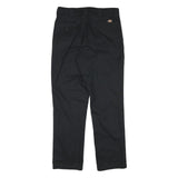 DICKIES Mens Regular Fit Black Trousers W31 L31 Cotton Blend Zip Closure