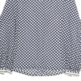 SOMMERMAN Womens Blue & White Polka Dot Shirt Long Sleeve Collared M Button Up