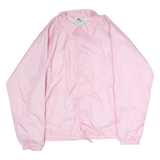 AUGUSTA Womens Pink Jacket L Polyester Plain Button Closure Lightweight