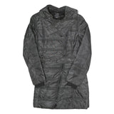 ARMANI EXCHANGE Womens Black Quilted Jacket M Polyester Belted Zip Closure