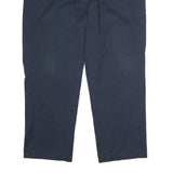 DICKIES Mens Polyester Blend Navy Classic Straight Trousers W42 L30 Workwear