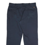 DICKIES Mens Polyester Blend Navy Classic Straight Trousers W42 L30 Workwear