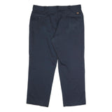 DICKIES Mens Polyester Blend Navy Classic Straight Trousers W42 L30 Workwear