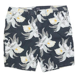 LEVI'S Mens Shorts Blue Floral Pattern 2XL W44 Cotton Blend Casual Summer