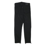 LEVI'S Womens Black Slim Skinny Denim Dark W28 L27 Raw Edge Ripped Jeans