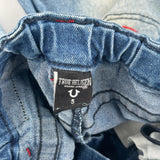 Age 5 True Religion Denim Shorts - Small Blue Denim