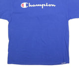 CHAMPION Mens Blue Graphic T-Shirt XL Short Sleeve Crew Neck Cotton Blend