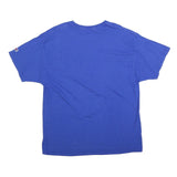 CHAMPION Mens Blue Graphic T-Shirt XL Short Sleeve Crew Neck Cotton Blend