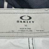 Oakley Striped Sport Shorts - 30W 9L Gray Polyester