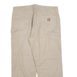 CARHARTT Mens Loose Beige Cotton Blend Trousers W40 L30 Zip Casual Workwear