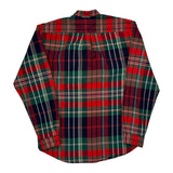 Tommy Hilfiger Checked Flannel Shirt - Large Green Cotton
