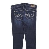 EXPRESS Womens Slim Dark Blue Denim Jeans W30 L28 Stylish Contrast Stitching