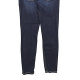 EXPRESS Womens Slim Dark Blue Denim Jeans W30 L28 Stylish Contrast Stitching