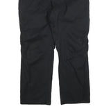 DICKIES Mens Cotton Blend Black Regular Straight Trousers W36 L30 Workwear Zip