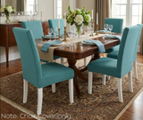 Anyseat Blue Waterproof Chair Cover – Corn Kernel Pattern Stretch Slipcover for Dining Room